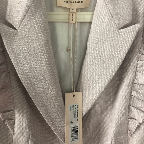 Rebecca Taylor Slub Ruffle Jacket - Picture 3 of 7